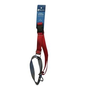 NEW Size Large 19-26" RC Pets Primary Web Training Clip Dog Collar Red Gray
